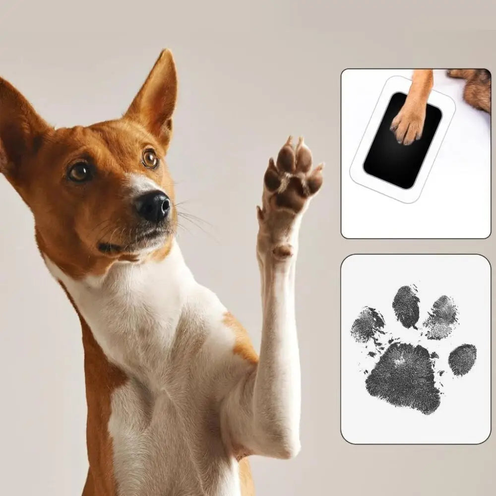Kit de Huella de Pata de Mascota para Perros y Gatos – Almohadilla de Tinta Sin Contacto y No Tóxica para Recuerdos, Marcos y Conmemoraciones
