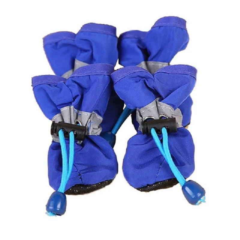Set de 4 Botas Impermeables y Antideslizantes para Perros y Gatos – Zapatos de Lluvia y Protectores de Patas para Cachorros y Razas Pequeñas
