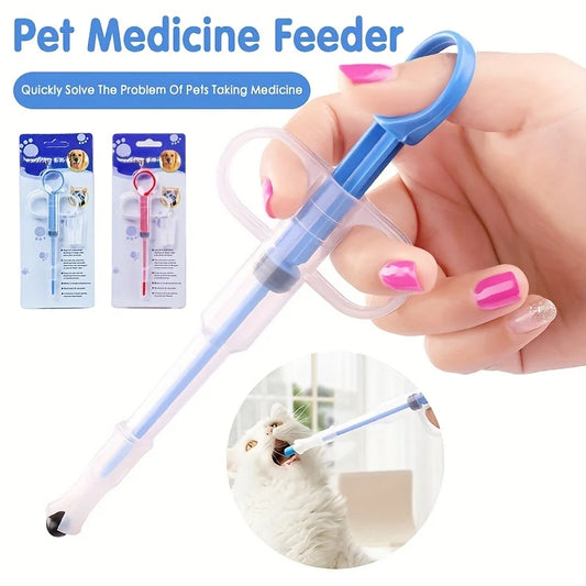 Jeringa Dosificadora de Medicamentos para Mascotas con Punta Suave – Alimentador de Pastillas y Líquidos para Perros y Gatos