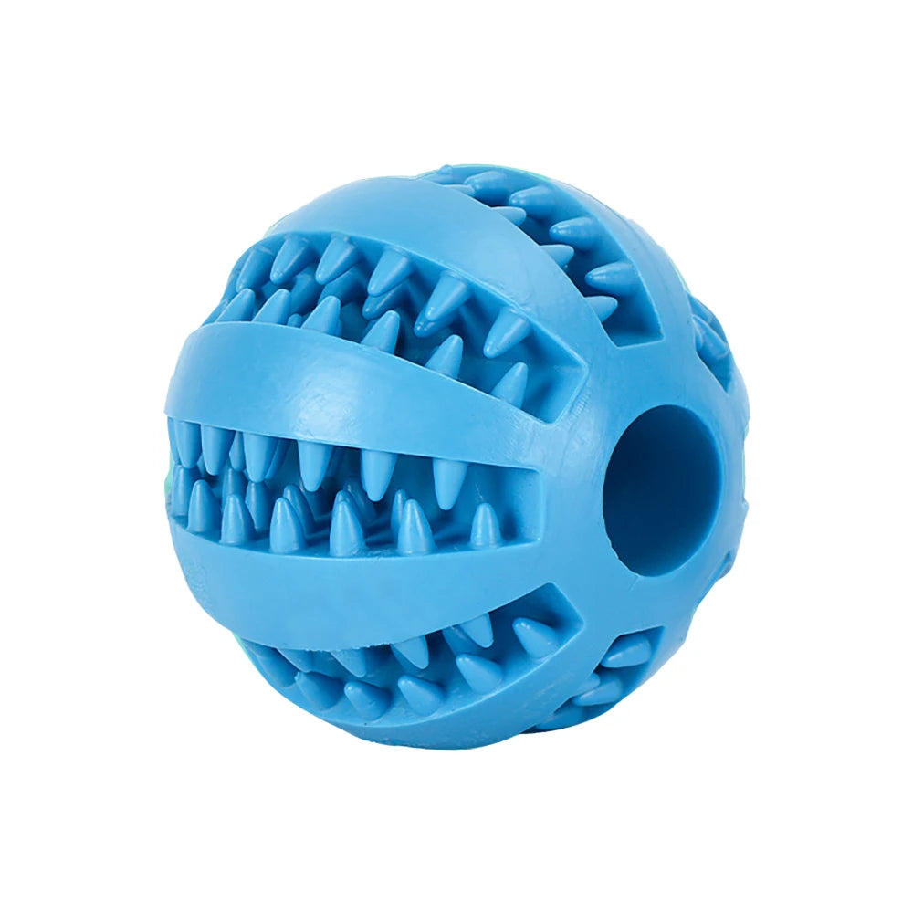 Pelota Interactiva de Goma con Dispensador de Comida para Perros – Juguete Mordedor Rebotador, Limpieza Dental y Estimulación Mental para Cachorros y Razas Pequeñas