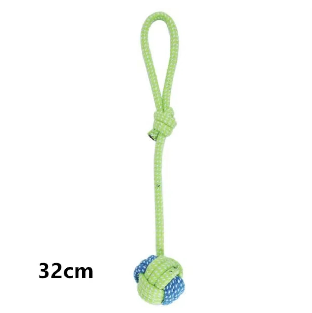 Juguete Mordedor de Cuerda de Algodón con Pelota para Perros – Cuerda Interactiva Limpiadentadura para Juego de Tirón y Masticación (Cachorros y Adultos)