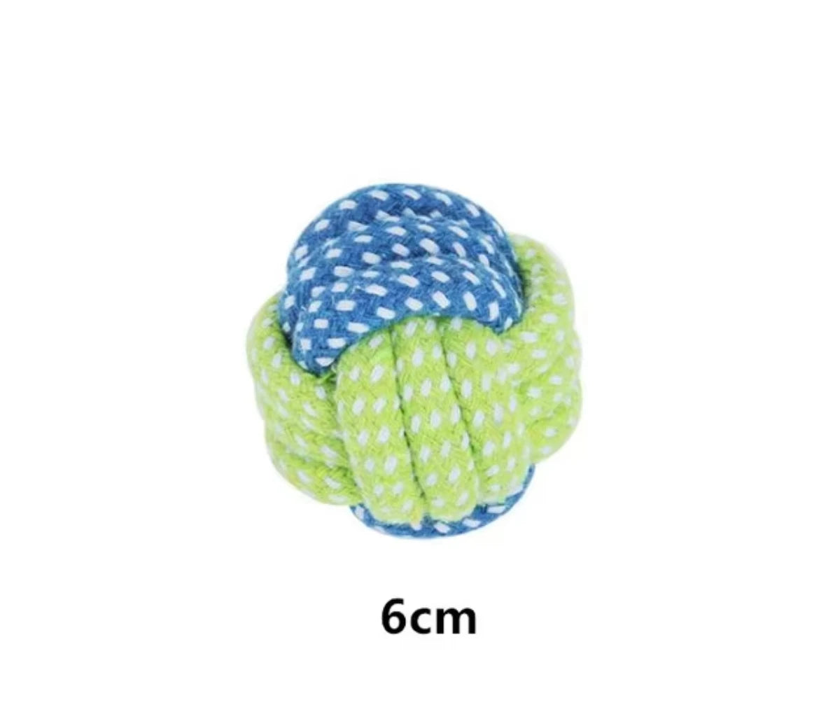 Juguete Mordedor de Cuerda de Algodón con Pelota para Perros – Cuerda Interactiva Limpiadentadura para Juego de Tirón y Masticación (Cachorros y Adultos)