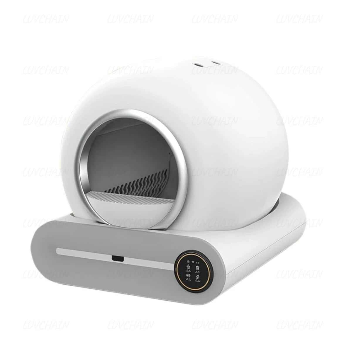 Arenero Inteligente Automático para Gatos - Gran Capacidad, Control Remoto por App, Diseño Semiabierto y Autolimpieza Avanzada para el Hogar