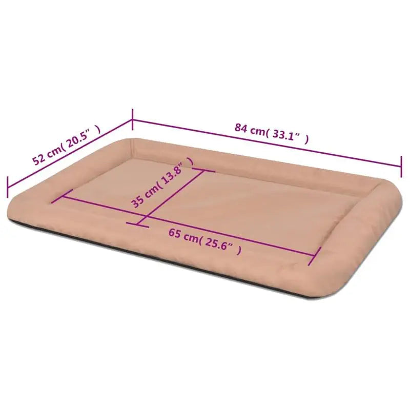 Cama Rectangular Extragrande para Perros Grandes (Talla XL) - Colchón de Suelo Mullido y Confortable en Color Beige para Jaulas y Estancias de Interior