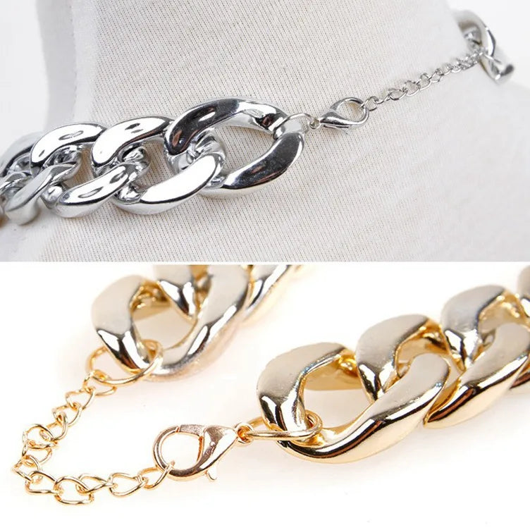 Collar de Cadena para Perros Pequeños y Medianos – Collar Metalizado Dorado y Plateado