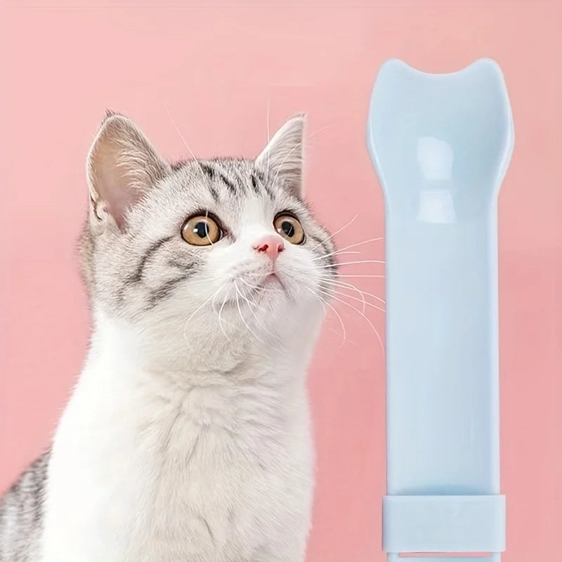Cuchara Prensadora y Dispensadora de Crema para Gatos – Alimentador de Snacks Líquidos y Premios en Sobres para Mascotas