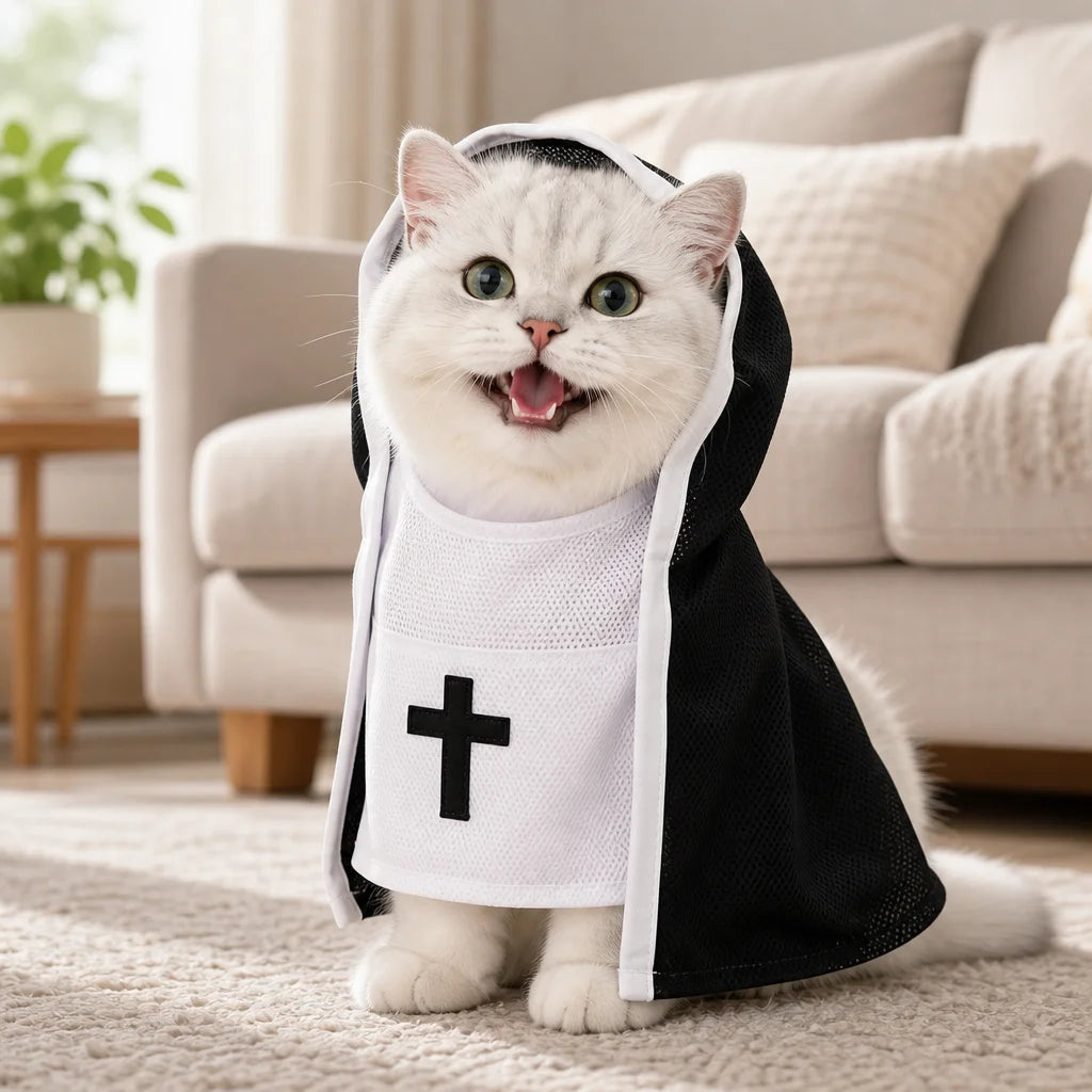 Disfraz de Bruja para Perros y Gatos Pequeños y Medianos – Traje Divertido para Halloween, Fiestas y Sesión de Fotos