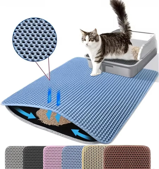 Alfombrilla Recuperadora de Arena para Gatos – Doble Capa e Impermeable