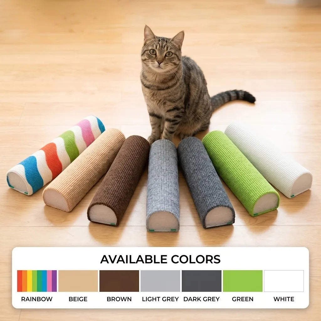Rascador Autoadhesivo de Pared para Gatos - Panel Vertical Anticaída con Adhesivo Protector y Juguete Interactivo para Superficies