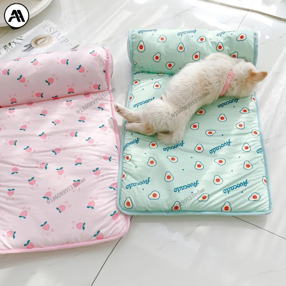 Alfombrilla Refrigerante de Verano para Perros y Gatos - Cojín de Gel Frío Transpirable, Suave y Lavable para Mascotas Pequeñas, Medianas y Grandes