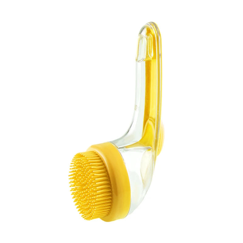 Cepillo de Baño con Dispensador de Champú para Perros y Gatos – Cepillo Masajeador Ergonómico de Silicona para Baño, Limpieza Profunda y Cuidado de Piel