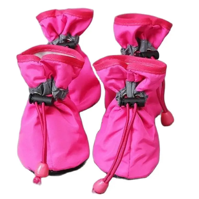 Set de 4 Botas Impermeables y Antideslizantes para Perros y Gatos – Zapatos de Lluvia y Protectores de Patas para Cachorros y Razas Pequeñas