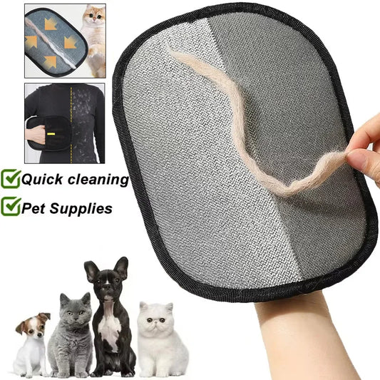Guante Peine Quita Pelo Lavable y Portátil para Mascotas – Guante Deslanador de Silicona para Perros y Gatos, Ropa, Sofás y Masaje Bucal/Corporal